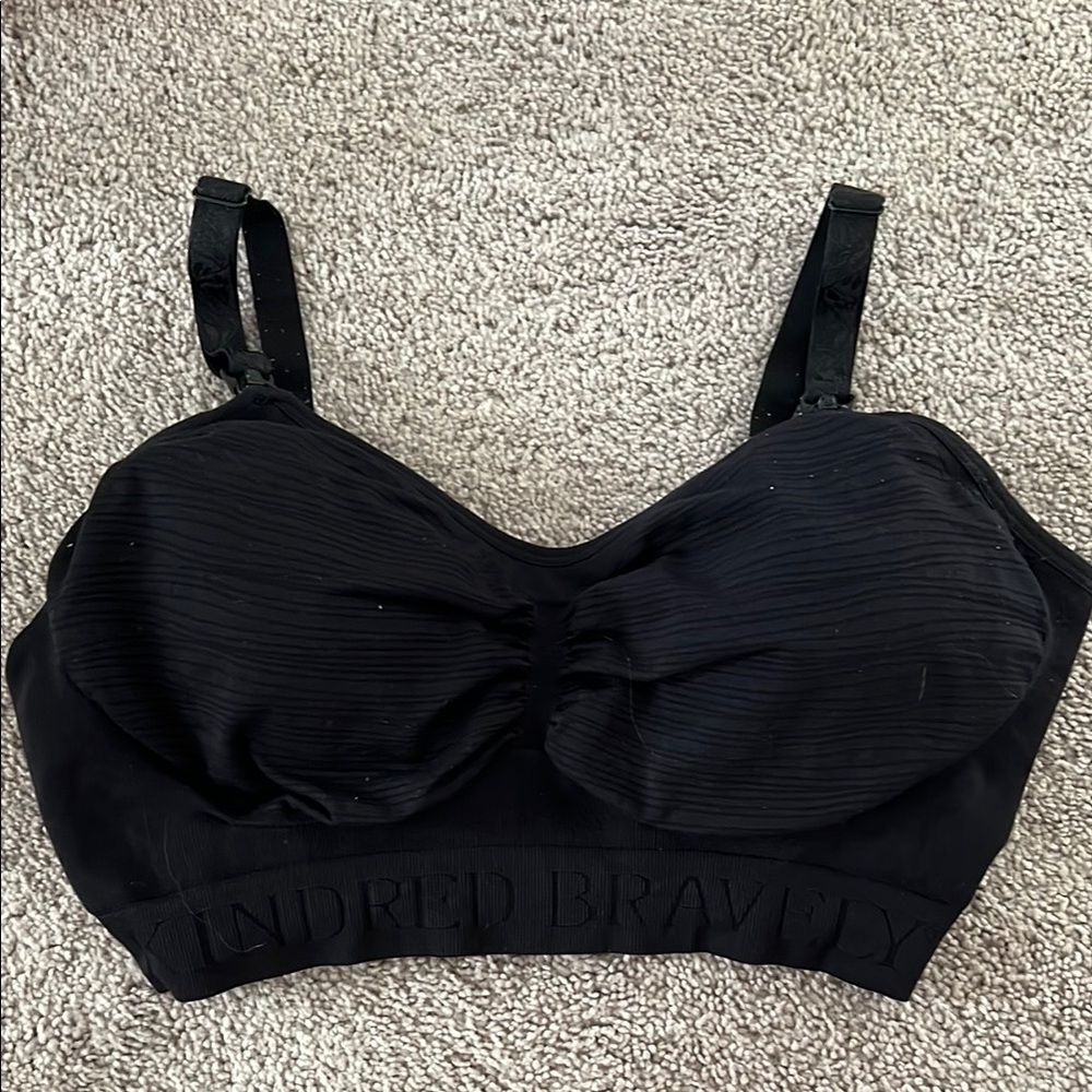 Kindred Bravely Black Nursing and Pumping Bra